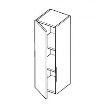 Meuble tv suspendu Cubik 90 cm - 1 porte battante noir mat