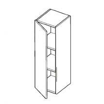 Meuble tv suspendu Cubik 90 cm - 1 porte battante noir mat Chêne naturel - Cuisineandcie