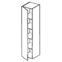 Meuble tv suspendu Cubik 150 cm - 1 porte battante décor chêne naturel
