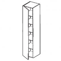 Meuble tv suspendu Cubik 180 cm - 1 porte battante blanc laqué