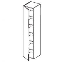 Meuble tv suspendu Cubik 180 cm - 1 porte battante décor chêne naturel Chêne brut - Cuisineandcie