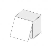 Meuble tv suspendu Cubik 30 cm - 1 porte relevable blanc mat