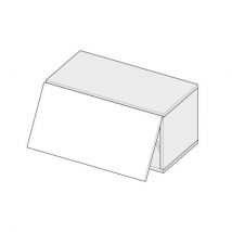 Meuble tv suspendu Cubik 60 cm - 1 porte relevable noir mat Chêne brut - Cuisineandcie