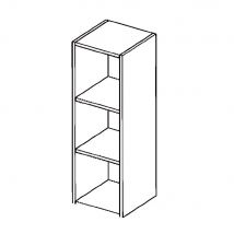 Etagère suspendue verticale Cubik 90 cm - Décor bois garapa