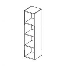 Etagère suspendue verticale Cubik 120 cm - Noir Noir - Cuisineandcie