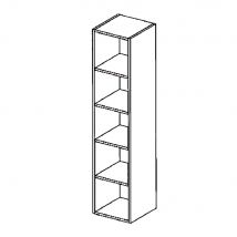 Etagère suspendue verticale Cubik 150 cm - Blanc