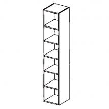 Etagère suspendue verticale Cubik 180 cm - Décor bois garapa