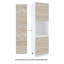 Panneau de finition pour colonne de cuisine Bellissi Noyer Blanchi H 203.7 L 58 cm