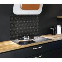 Fond de hotte aluminium Graphique moderne L 90 cm - Cuisineandcie