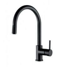 Robinet de cuisine - NERO bec pivotant + douchette - Cuisineandcie