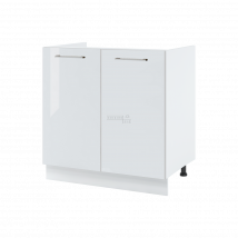 Meuble sous-évier Bellissi Blanc Brillant 2 portes L 80 cm
