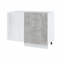 Meuble d'angle bas Bellissi Beton Naturel 1 porte L 105 cm