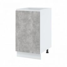 Meuble îlot de cuisine Bellissi Beton Naturel 1 porte L 45 cm Porte avec poignée intégrée - Cuisineandcie