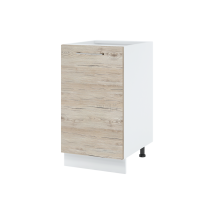 Meuble bas de cuisine Bellissi Noyer Blanchi 1 porte L 45 cm