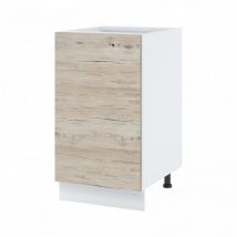 Meuble bas de cuisine Bellissi Noyer Blanchi 1 porte L 45 cm - Cuisineandcie