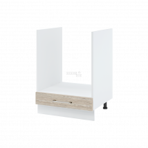 Meuble pour four encastrable Bellissi Noyer Blanchi 1 tiroir L 60 cm