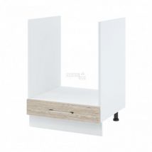 Meuble pour four encastrable Bellissi Noyer Blanchi 1 tiroir L 60 cm - Cuisineandcie