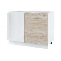 Meuble d'angle bas Bellissi Noyer Blanchi 1 porte L 105 cm