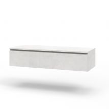 Base con top 1 cassetto ASTRA L.120 P.45 H.27 cm colore bianco pietra