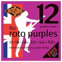 Rotosound R12 Roto Purple Nickel Electric Guitar Strings 12-52