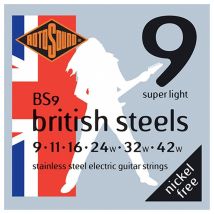 Rotosound BS9 British Steels 9-42 Gauge Electric Guitar Strings