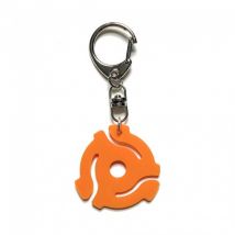 45RPM Record Adapter Key Chain Orange