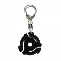 45RPM Record Adapter Key Chain Black