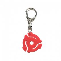 45RPM Record Adapter Key Chain Red