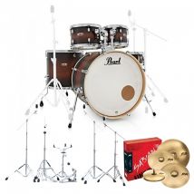 Pearl Decade Maple Pro Drum Kit w/Sabian XSRs Satin Brown Burst