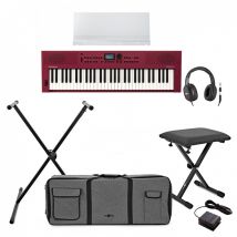 Roland GO:KEYS 3 Keyboard Dark Red Bundle