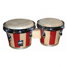 Performance Percussion Two Tone Wood Bongos Chrome Hardware