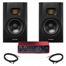 Focusrite Scarlett 2i2 4th Gen with ADAM Audio T5V Studio Monitors Pair