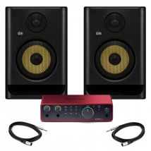 Focusrite Scarlett 2i2 4th Gen with KRK ROKIT G5 Studio Monitors