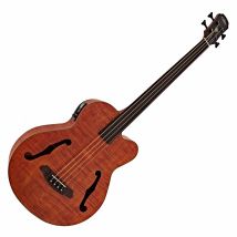 Aria FEB-F2M/FL Medium Scale Fretless Bass Stained Brown - Nearly New