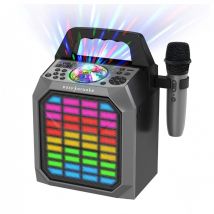 Easy Karaoke Party Hub with Light Show & Wireless Microphone