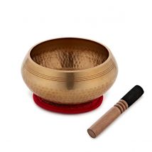 Gear4music Life 17.5cm Hammered Brass Singing Bowl 1300g