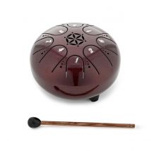 Gear4music Life 5" Steel Tongue Drum 8 Notes C Major Chestnut
