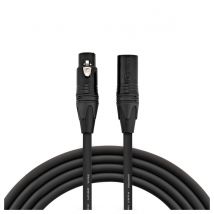 Studiospares Pro Neutrik XLR Mogami Cable 5m Black with Gold-Plated Pins