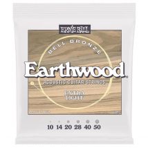 Ernie Ball Extra Light Earthwood Bell Bronze Acoustic Guitar Strings 10-54