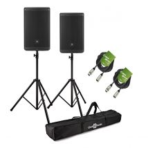 JBL EON715 15" Active PA Speaker Bundle with Stands and Cables