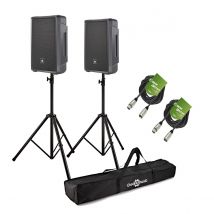 JBL IRX112BT 12" Active PA Speaker Bundle with Stands and Cables
