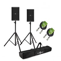Mackie Thump210 10" Active PA Speaker Bundle with Stands and Cables