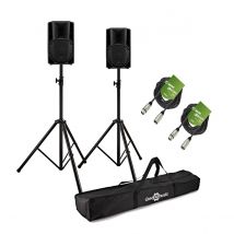 RCF ART 708-A MK5 8" Active PA Speaker Bundle with Stands and Cables