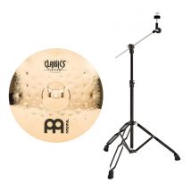 Meinl Classics Custom Extreme Metal 17" Crash Cymbal & Gear4music Boom Arm Stand Black
