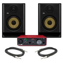 Focusrite Scarlett Solo (3rd Gen) and KRK ROKIT RP5 G5 Studio Monitor Bundle