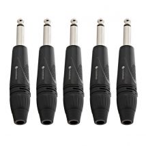 Studiospares Precision Pro Mono 6.35mm Jack Connector 5 Pack