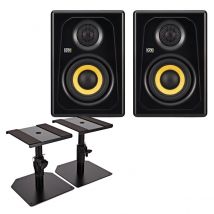 KRK Kreate 3 Studio Monitors with Desktop Stands