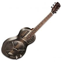 Johnson Resonator JR-960E-AS Single Cone Parlor Metal Body Electric Antique Steel