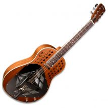 Johnson Resonator JR-899E-MS Tricone Wood Body Electric Mahogany Stain