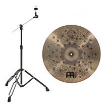 Meinl Pure Alloy Custom 18" Extra Thin Hammered Crash & Gear4music Boom Arm Stand Black